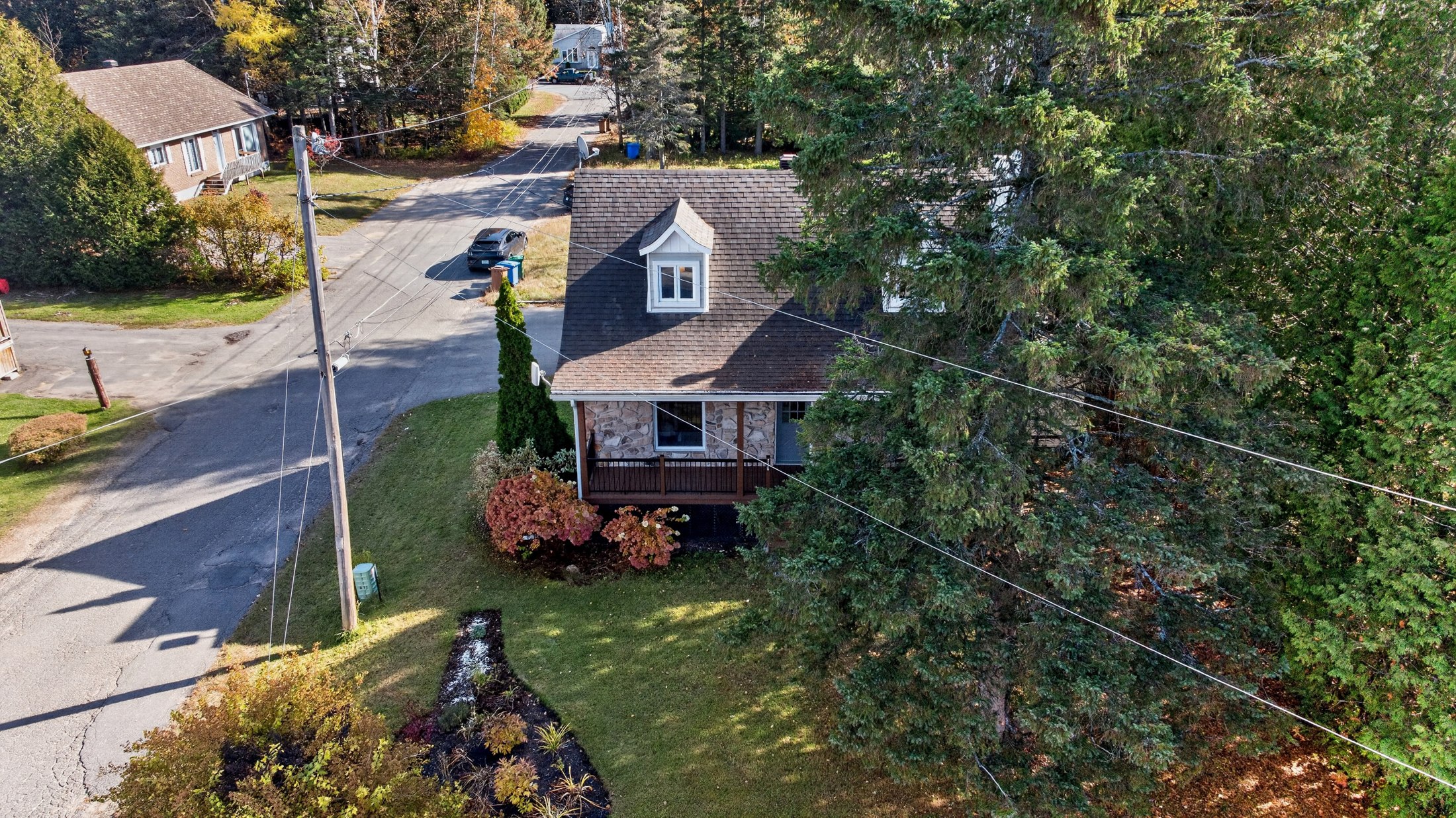 Aerial view of the property